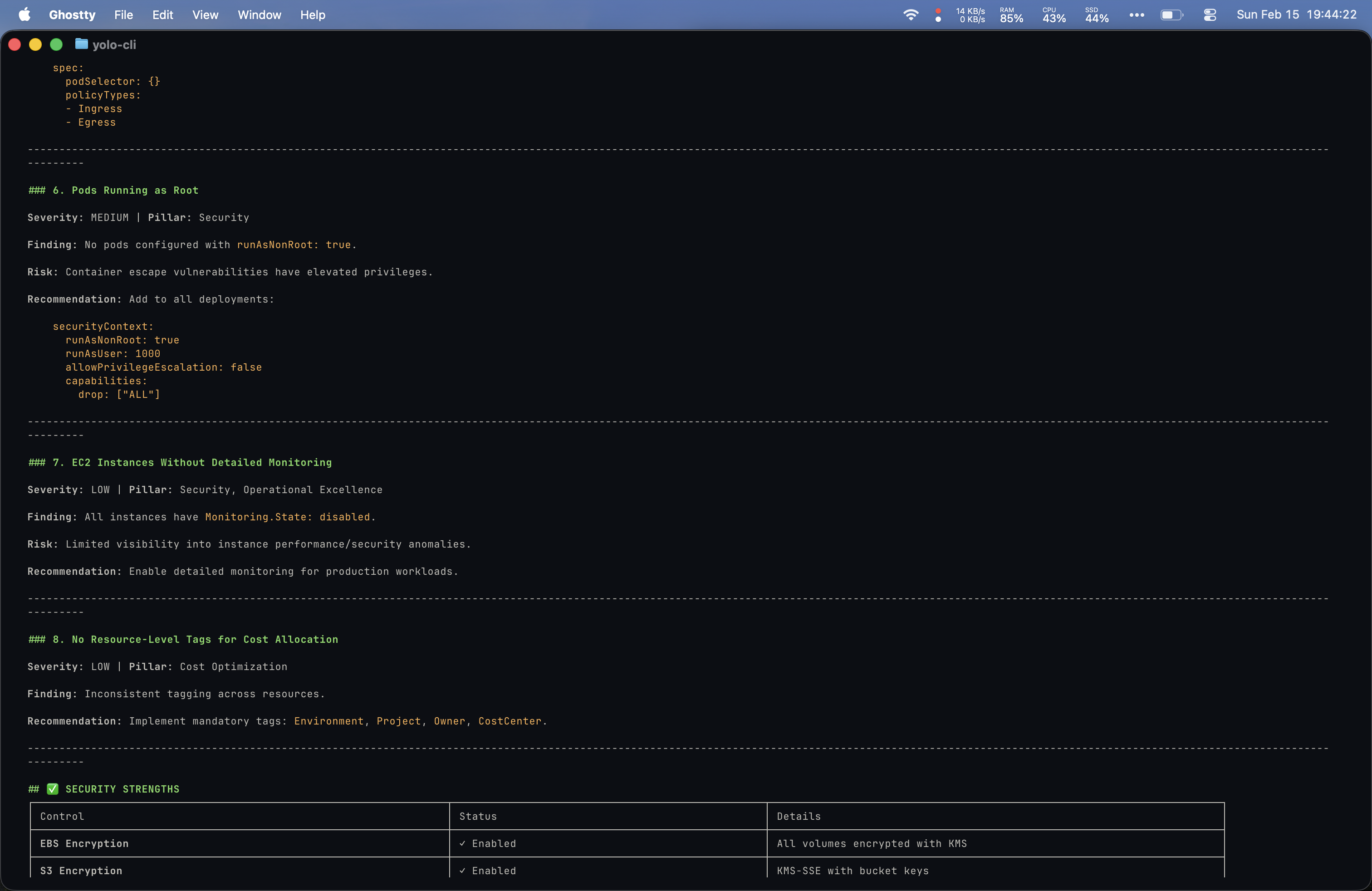 Yolo WAR Pod security and strengths