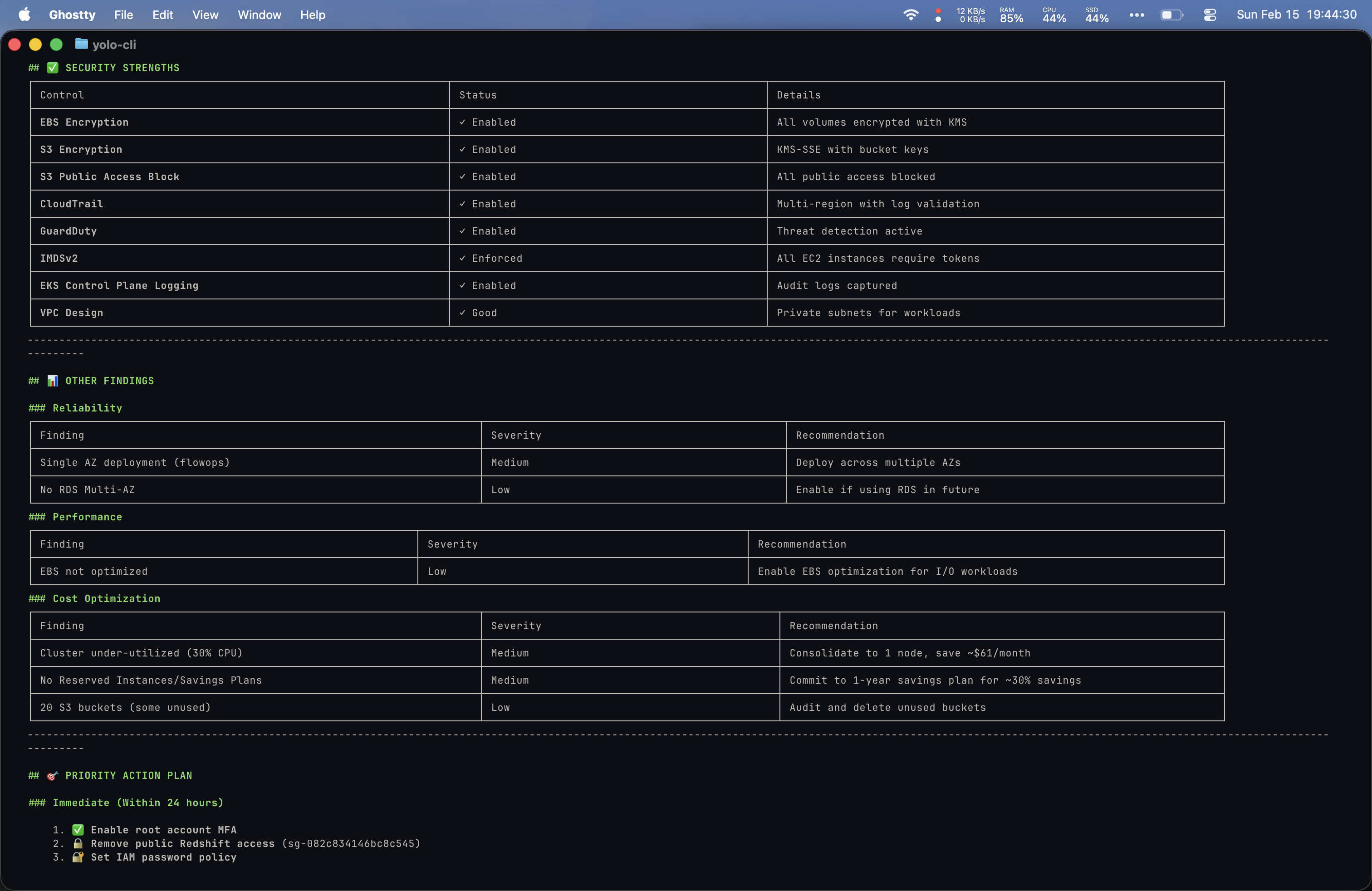 Yolo WAR other findings and action plan